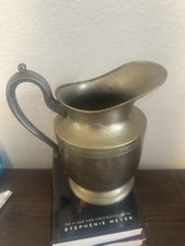 Vintage Silver Plated Metal Water Pitcher Hammered EPNS