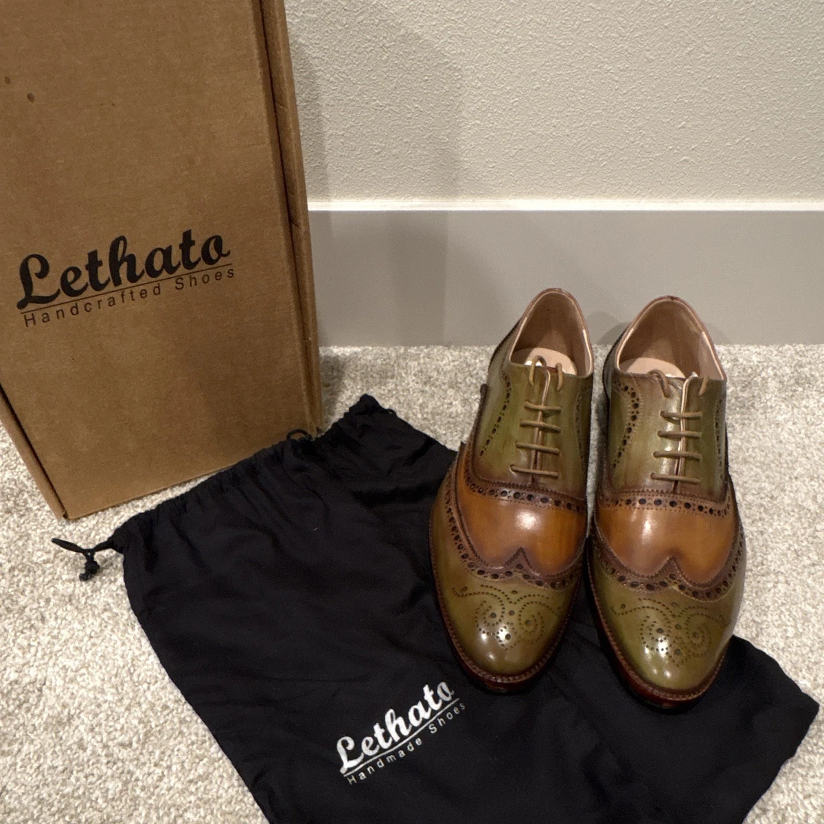 Green Leather Upper Dress Shoes for Men for sale | eBay