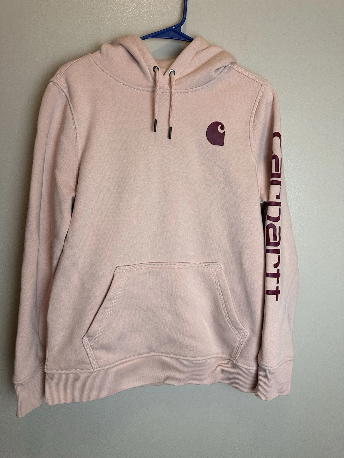 Carhartt Hoodie Sweatshirt Womens Medium Pink Ashe Rose Pullover Graphic
