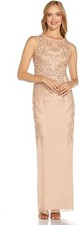 Adrianna Papell Women's Beaded Column Long Dress New with Tags!