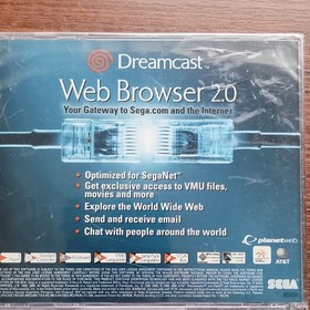 SEGA Web Browser 2.0 SegaNet Sega Dreamcast NTSC-U/C Manual Included