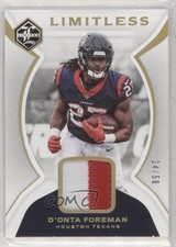 2018 Panini Limited Limitless Materials Gold Spotlight 24/50 D'Onta Foreman 1u6