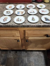 Complete set of 12 BERTA HUMMEL miniature plates-Schmid-Massing Germany