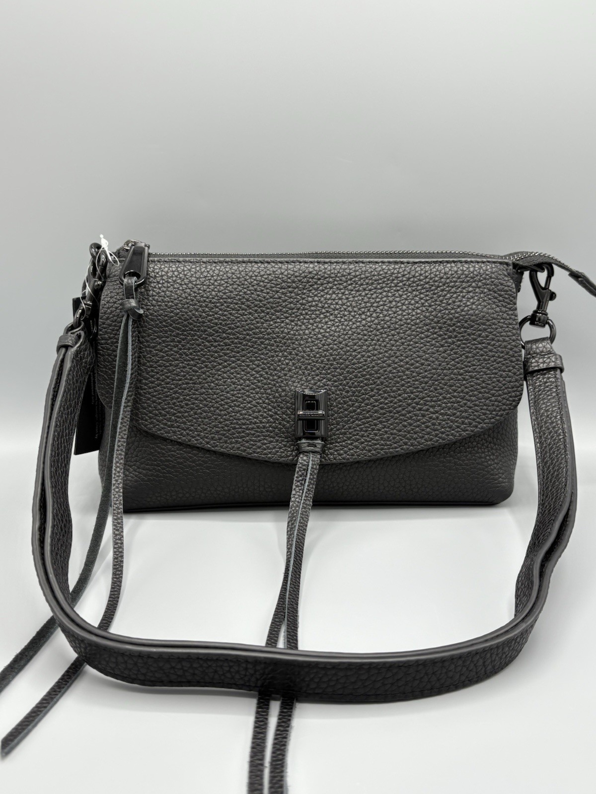 Rebecca Minkoff Darren Black Top Zip Crossbody Bag