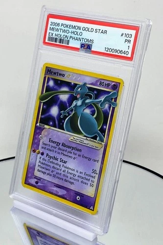 Mewtwo Star 103/110 - PSA 1 0640 - Holon Phantoms, Holo Rare, English
