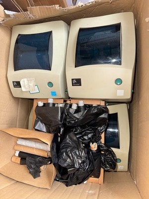 33x Zebra GC420t Etikettendrucker 4'' Thermo USB Seriell Parallel + Netzteil Kabel