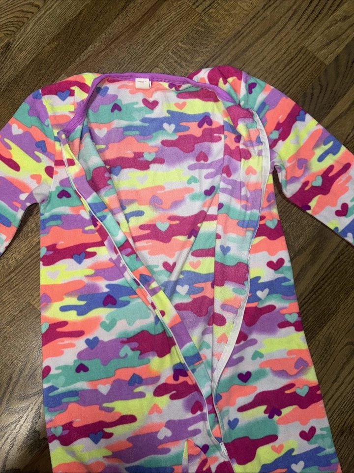 Pijama de niña Circo camuflado corazón manga larga múltiple de una pieza para dormir grande Foto 3 de 4