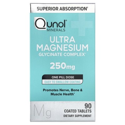 Ultra Magnesium Glycinate Complex, 250 mg, 90 Coated Tablets