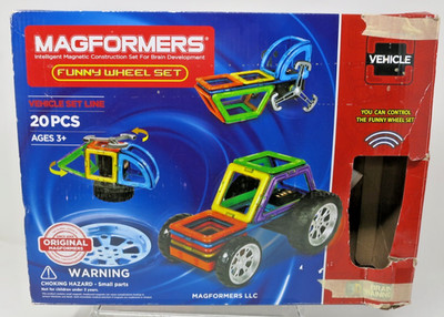 Magformers 20 PCS Funny Wheel Set Vehicle Set Line Remote Control Complete Works