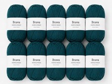 Set 10 pack Knit Picks Brava Worsted Yarn 100 Premium Acrylic Tidepool
