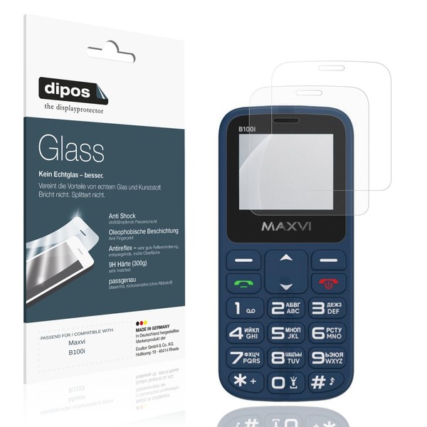 2X Schutzfolie FüR Maxvi B100I Matt - Anti-Shock 9H Folie Dipos Glass-image