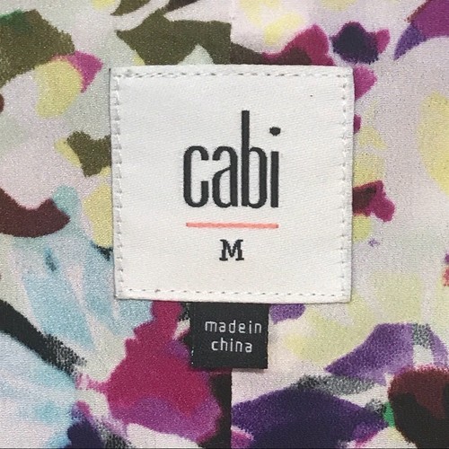 CAbi Eden purple floral faux wrap blouse #5211 women's medium - Picture 7 of 8