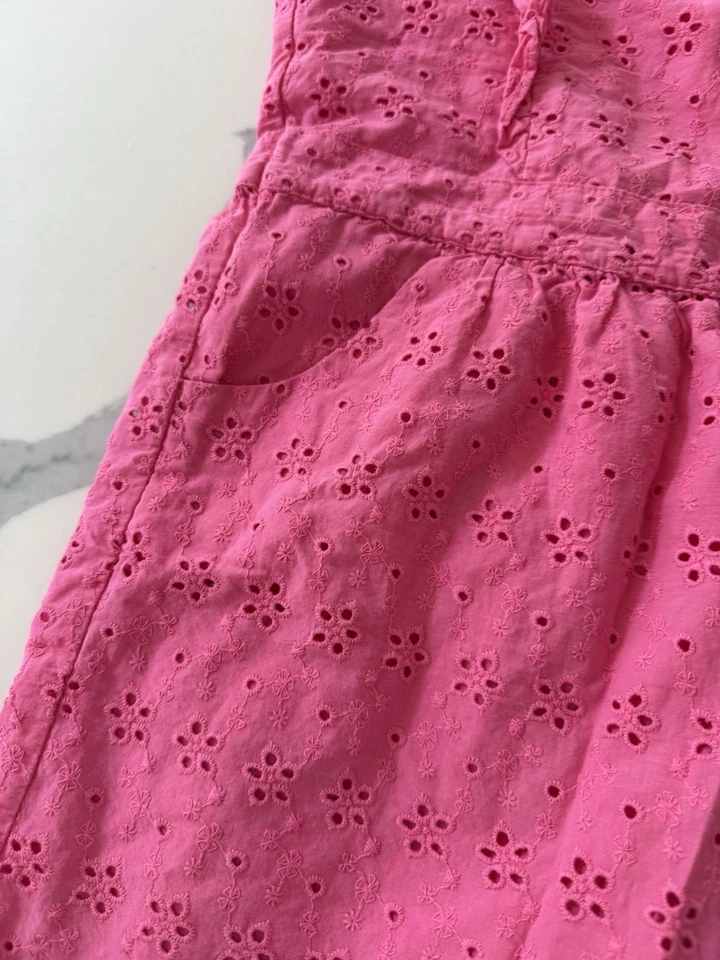 Mameluco Janie and Jack-Rosa Ojales Volantes Niña - Talla 10 Excelente Estado Foto 3 de 4