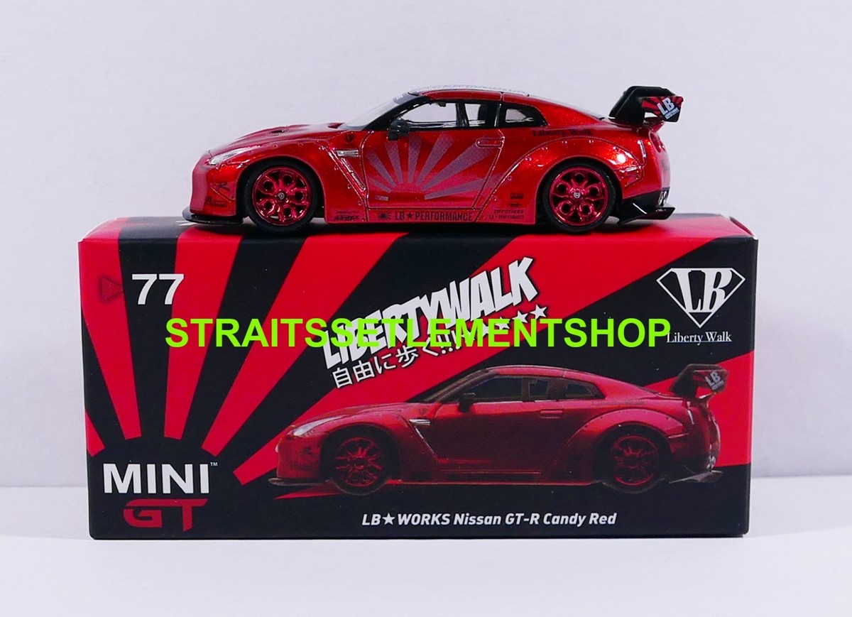ミニカー MINI GT No 77 LB WORKS GTR Candy Red MINI GT 77 LB WORKS Nissan GT-R (R35) Candy Red Type 1, Rear
