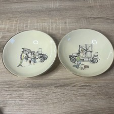 Vintage Winterling Roslau Bavaria Bowls x 2 Original Hipster Couple Automobile
