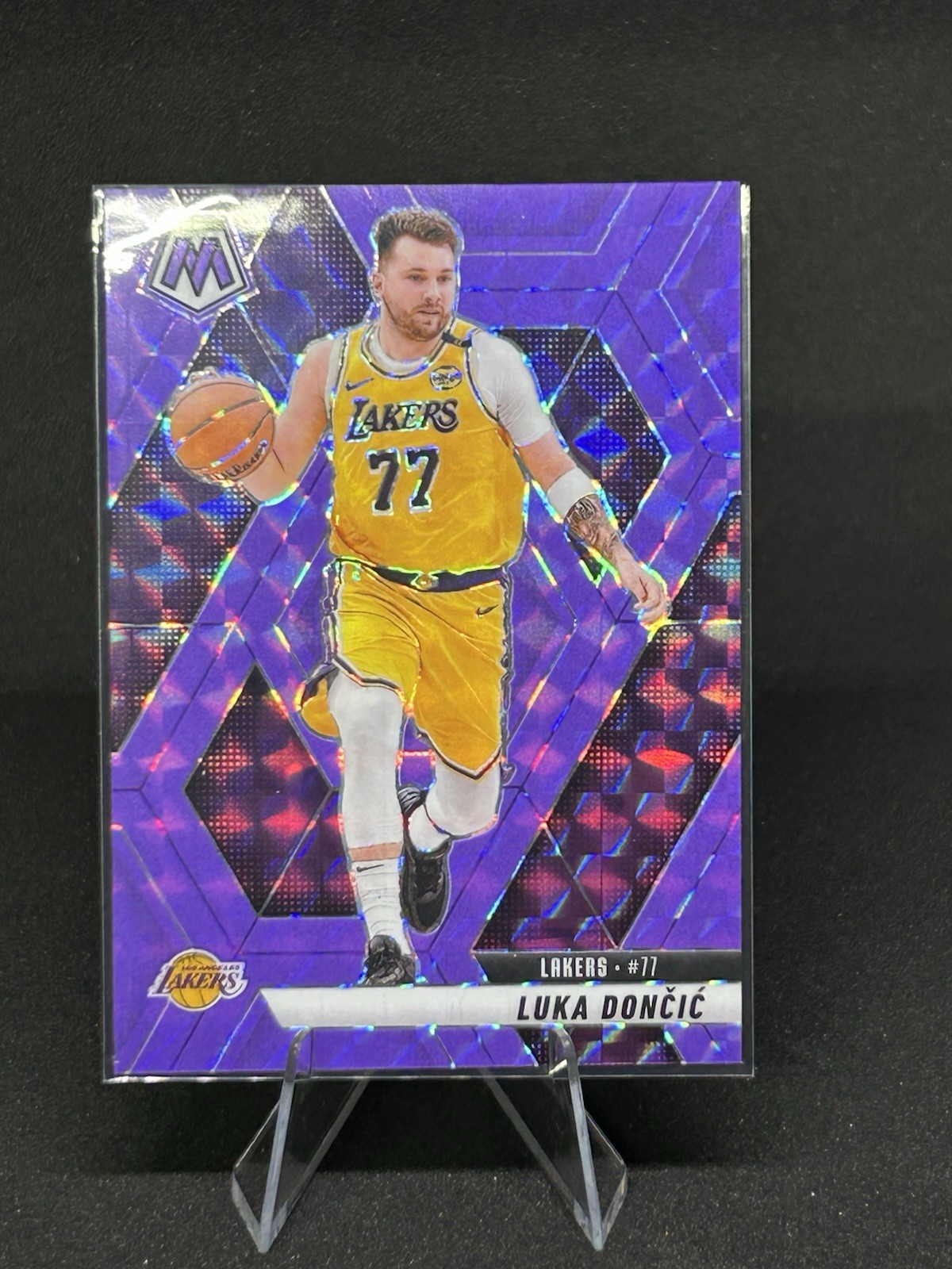 Luka Doncic 2024-25 Mosaic #100 Purple Fluorescent/249