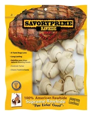 Savory Prime Supreme Small Adult Knotted Bone Rawhide 4-5 " L 10 pk (3-Pack)