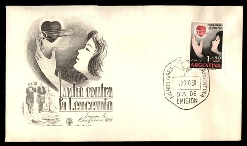 Mayfairstamps Argentina FDC 1958 Girl Vial Blood Fight Against Lukemia First Day