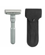 Merkur 700 Futur Safety Razor Matte Brushed Chrome Travel Storage Case Germany