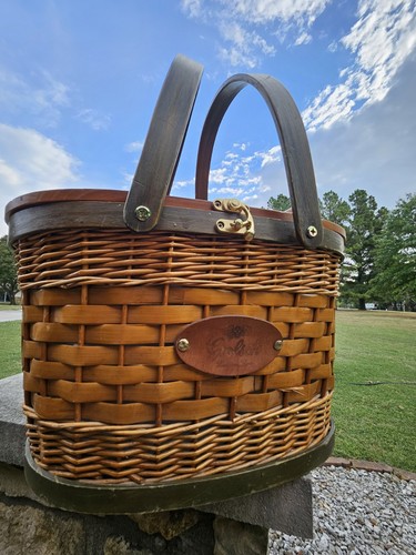 Picnic Time Grolsch Lager Wicker Picnic Basket Wood Lid