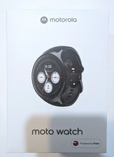 Motorola Moto Watch Wear OS Fitness Tracker, Black Silicone Band 22mm Case