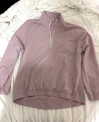 Mta Sport Women's Pink 1/4 Zip Windbreaker Size Small
