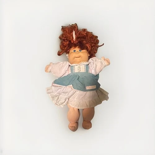 Vintage Cabbage Patch Kids Doll Talking Voice blue dress Blue Eyes - UNTESTED