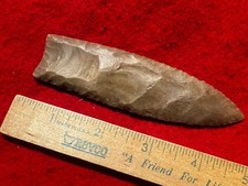 4 5/8" Fluted Clovis Point, Indian Artifacts, Hopewell, Arrowheads, Paleo