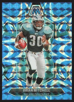 2024 Panini Mosaic #227 Brian Mitchell Mosaic Reactive Blue