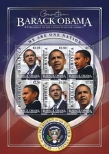 Dominica 2009 - President Barack Obama - Sheet of 6 stamps - Scott #2675 - MNH