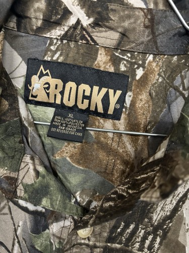 XL Vintage Rocky ProHunter Button Down Realtree Edge Embroidered 100% Nylon - Picture 3 of 6