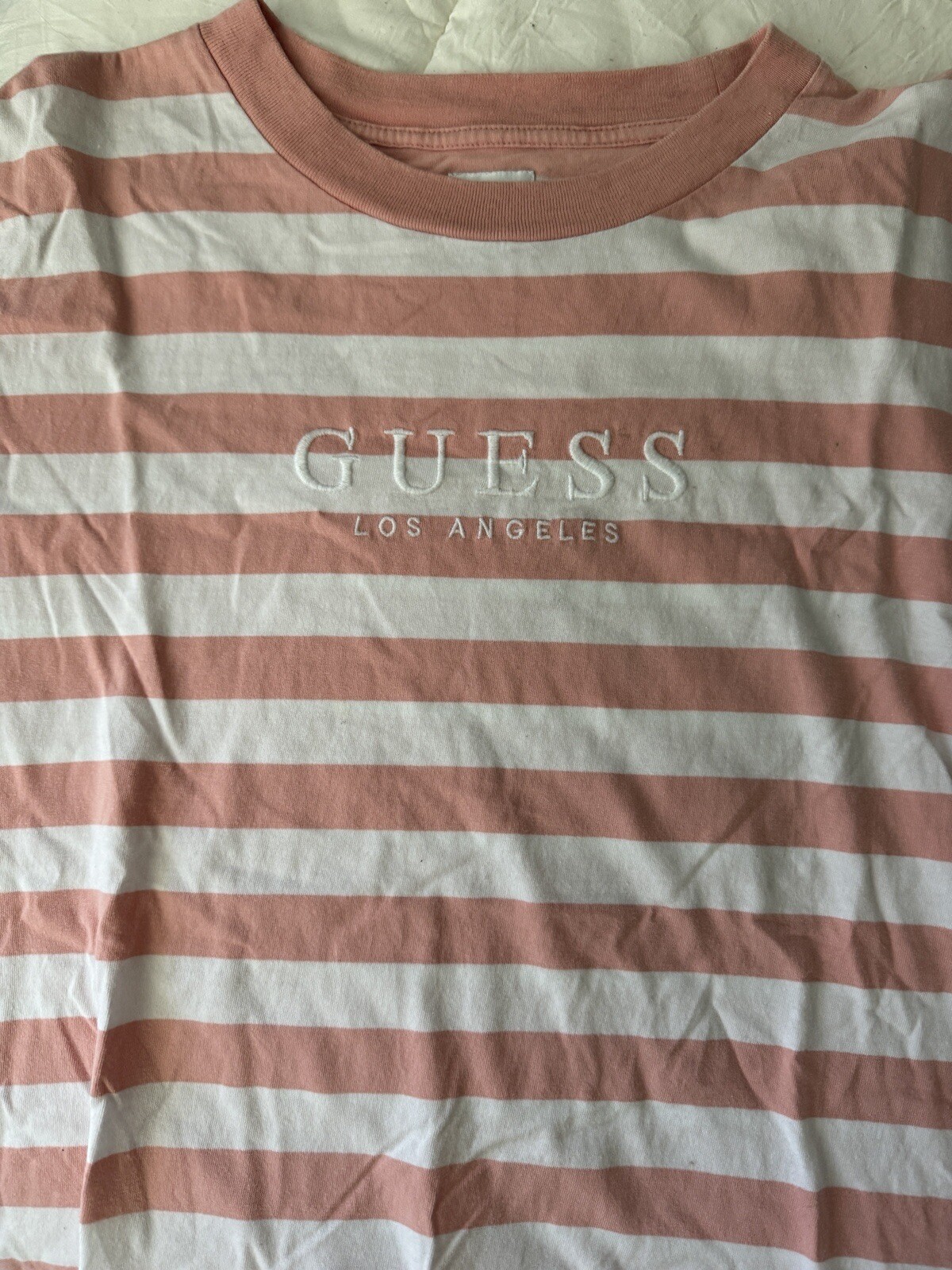 guess shirt pacsun exclusive pink striped Large