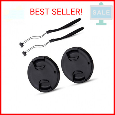 2 Pack JJC 58mm Front Lens Cap Cover for Canon EOS Rebel T7 T6 T5 T100 4000D T8i