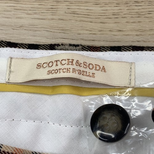 BNWT Scotch & Soda R'Belle Checked Belted Trousers Size 16 Checked Pants - Picture 4 of 11