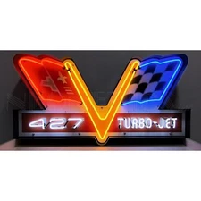 Neonetics 9TJ427 427 Turbo Jet High Quality Licensed Neon Sign in Steel Can