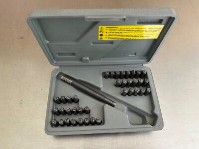 Mac Tools 38-PC. Industrial Hammerless Number and Letter I.D. Stamper Kit U.S.A.