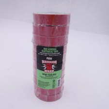 10 Rolls WarriorWrap 7mil General Vinyl Electrical Tape Red 60'x3/4" WW-716-RD
