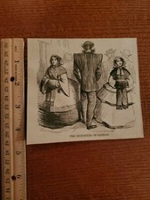 Harper's Weekly 1859 Cartoon Sketch THE NECESSITIES OF FASHION