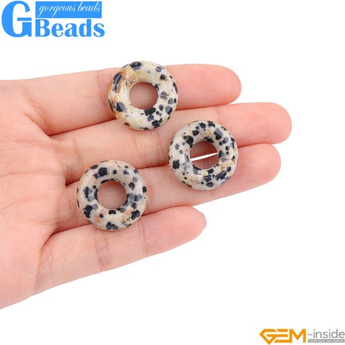 Donuts Chakra Semi Precious Scraping Beads Jewelry Making Beads 15" 3pcs 20mm - Picture 14 of 88