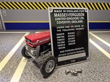 Massey Ferguson MF 135 Tractor Commission Plate 11 Patent 1964-75 inc Rivets