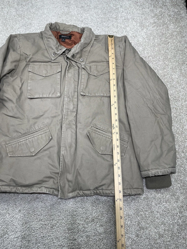 Brixton Chore Jacket Mens Large Quilted Lined Detroit Style Beige Canvas - Image 4 of 4