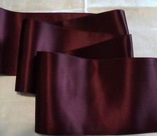 4" WIDE SWISS DOUBLE FACE SATIN RIBBON- BURGUNDY-  BTY