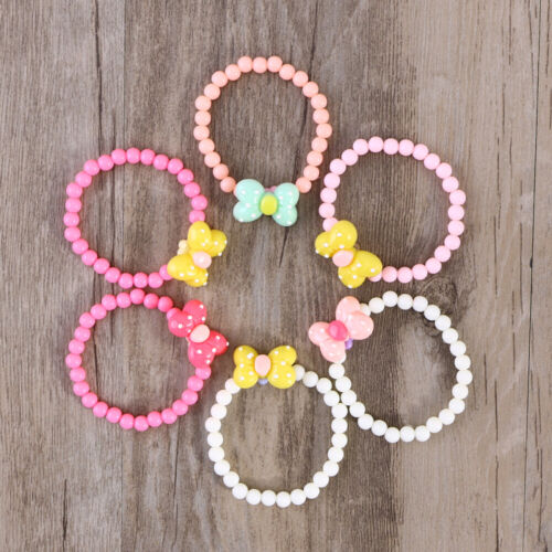  6 pièces bracelets de préférence de fête pour enfants petit bracelet coloré - Photo 1/12