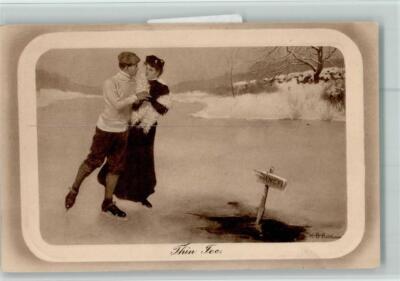 12105652 - Thin Tea - Lovers on Ice - Artist Card - Gibson Post