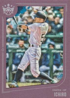 2019 Panini Diamond Kings Variations Plum Frame #80 Ichiro Seattle Mariners