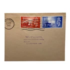 GUERNSEY 1948 Envelope 1p & 2 1/2p Stamps Mail Cancelled W. Palmer Opened Cover