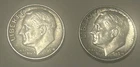 2 Silver 1964 Roosevelt US Dimes  (P & D Mint Marks) Key Date!