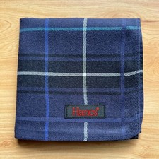 HANDKERCHIEF MEN'S POCKET SQUARE VINTAGE ART CHECKS LINE PLAIN COTTON 18" A-0541