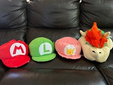Super Mario Bros Luigi Bowser Princess Peach Cosplay Costumes Hat Kid Adult Gift