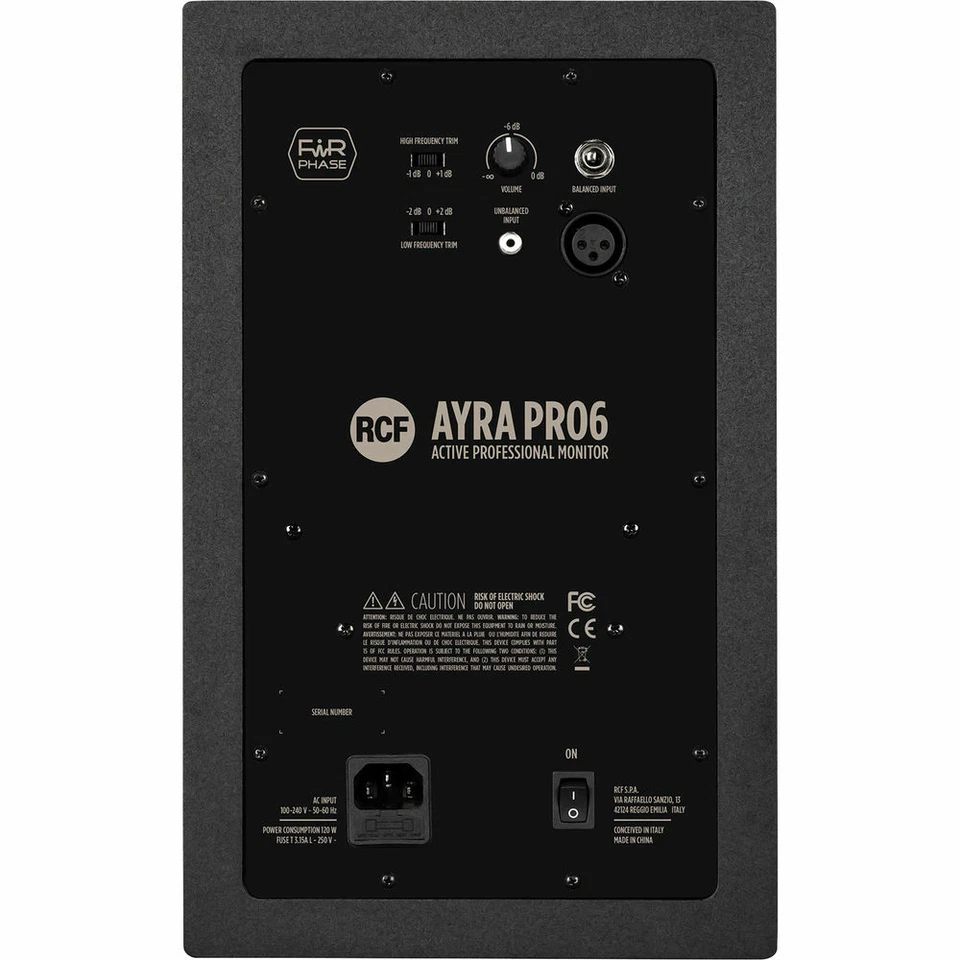 RCF AYRA PRO6 6.5" Active Two-Way Amplified Studio Monitor 100W Powered Speaker - Image 4 of 4